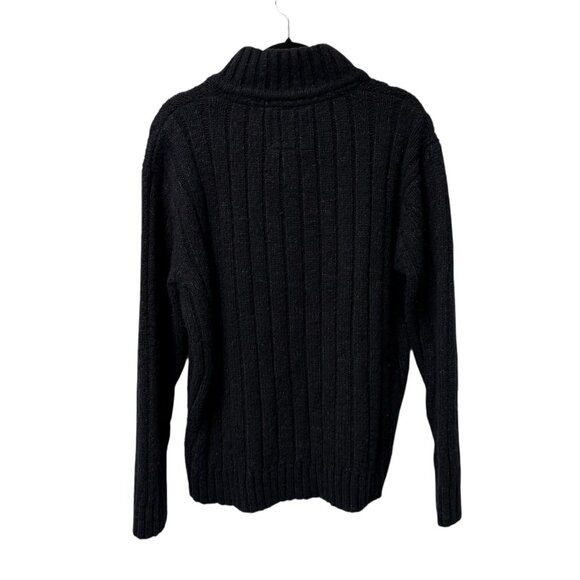 M&S NORTH COAST KNIT SWEATER THICK WOOL BLEND MENS L CABLE KNIT DARK ACADEMIA - Picture 2 of 9